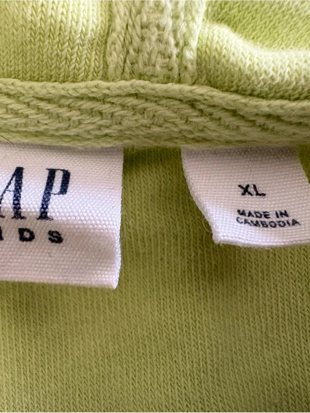GAP Yellow to Green Ombre Hooded Terry Dress